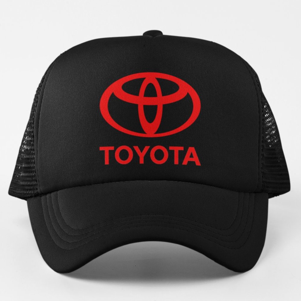 NEW Toyota Motors Car Logo Foam Trucker Mesh Snapback BLACK RED